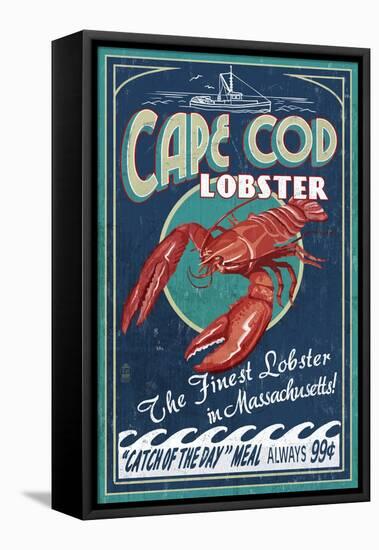 Cape Cod, Massachusetts - Lobster-Lantern Press-Framed Stretched Canvas