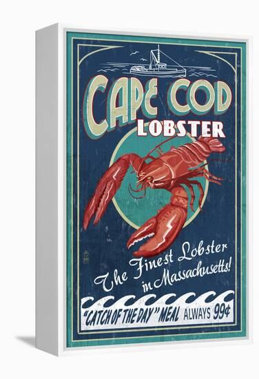 Cape Cod, Massachusetts - Lobster-Lantern Press-Framed Stretched Canvas