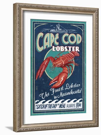 Cape Cod, Massachusetts - Lobster-Lantern Press-Framed Art Print