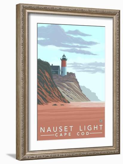 Cape Cod, Massachusetts, Nauset Lighthouse-Lantern Press-Framed Art Print