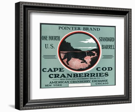 Cape Cod, Massachusetts - Pointer Brand Cranberry Label-Lantern Press-Framed Art Print