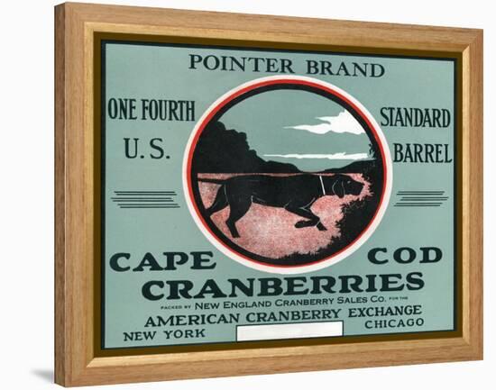 Cape Cod, Massachusetts - Pointer Brand Cranberry Label-Lantern Press-Framed Stretched Canvas