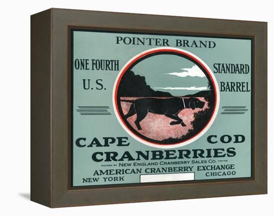 Cape Cod, Massachusetts - Pointer Brand Cranberry Label-Lantern Press-Framed Stretched Canvas