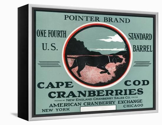 Cape Cod, Massachusetts - Pointer Brand Cranberry Label-Lantern Press-Framed Stretched Canvas
