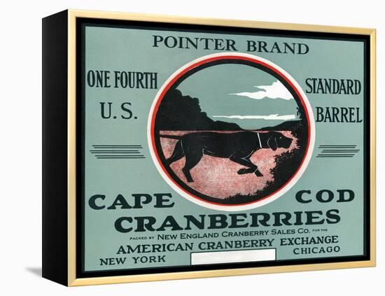 Cape Cod, Massachusetts - Pointer Brand Cranberry Label-Lantern Press-Framed Stretched Canvas