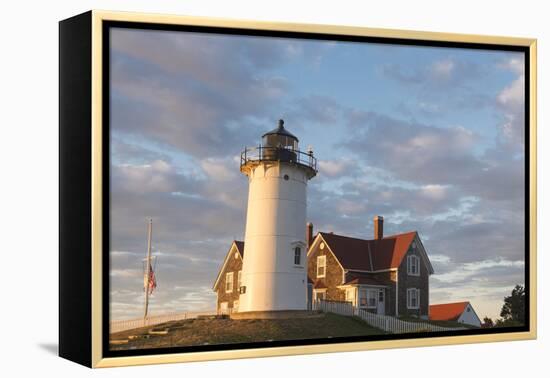 Cape Cod, Nobska Lighthouse on the coast of Massachusetts, near Woods Hole-Greg Probst-Framed Premier Image Canvas