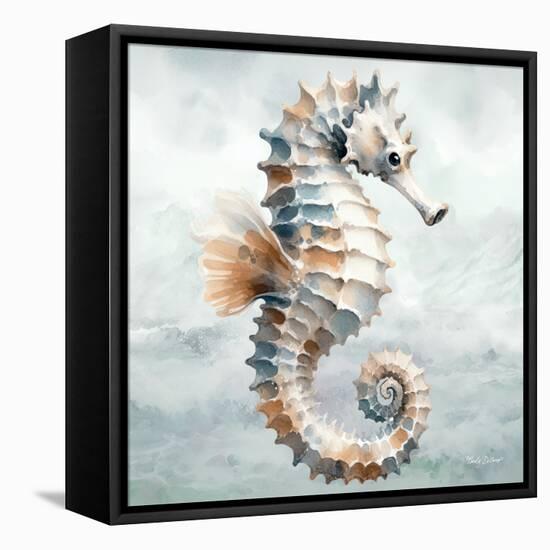 Cape Cod Seahorse-Nicole DeCamp-Framed Stretched Canvas
