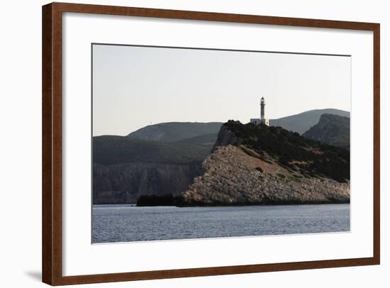 Cape Dhoukatou Lighthouse, Greece-George Oze-Framed Photographic Print