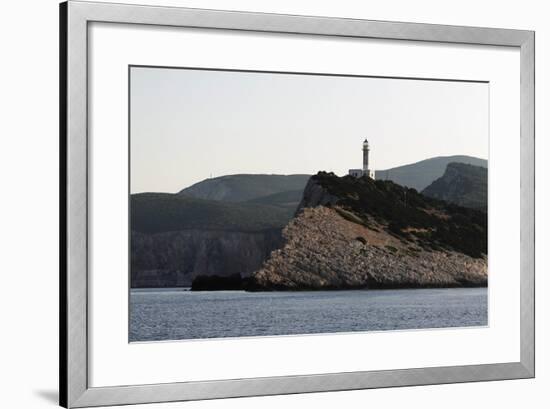 Cape Dhoukatou Lighthouse, Greece-George Oze-Framed Photographic Print