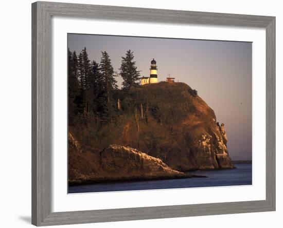 Cape Disappointment Lighthouse, Lewis and Clark Trail, Illwaco, Washington, USA-Connie Ricca-Framed Photographic Print