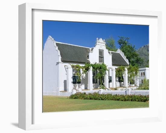 Cape Dutch Architecture, Early 19th C. Stellenbosch, South Africa-Fraser Hall-Framed Photographic Print