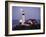 Cape Elizabeth Lighthouse with Full Moon, Portland, Maine, USA-Walter Bibikow-Framed Photographic Print