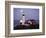 Cape Elizabeth Lighthouse with Full Moon, Portland, Maine, USA-Walter Bibikow-Framed Photographic Print