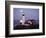 Cape Elizabeth Lighthouse with Full Moon, Portland, Maine, USA-Walter Bibikow-Framed Photographic Print