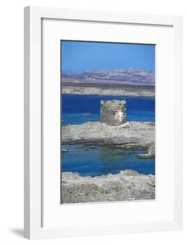 Cape Falcone Tower or Pelosa Tower, Sardinia, Italy-null-Framed Photographic Print