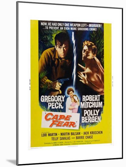 Cape Fear, Gregory Peck, Polly Bergen, Lori Martin, Robert Mitchum, 1962-null-Mounted Art Print