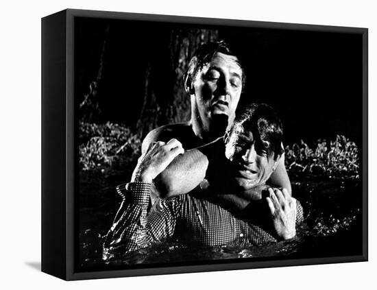 Cape Fear, Robert Mitchum, Gregory Peck, 1962-null-Framed Stretched Canvas