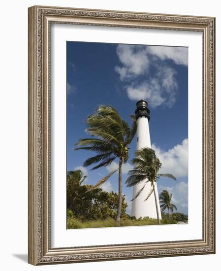 Cape Florida Lighthouse, Key Biscayne, Miami, Florida-Walter Bibikow-Framed Photographic Print