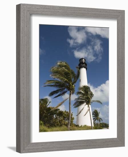 Cape Florida Lighthouse, Key Biscayne, Miami, Florida-Walter Bibikow-Framed Photographic Print