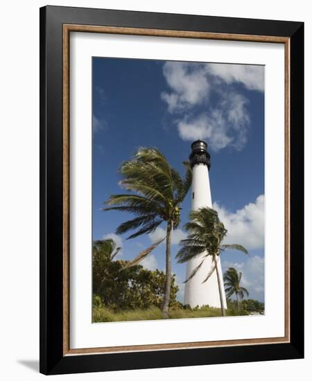 Cape Florida Lighthouse, Key Biscayne, Miami, Florida-Walter Bibikow-Framed Photographic Print