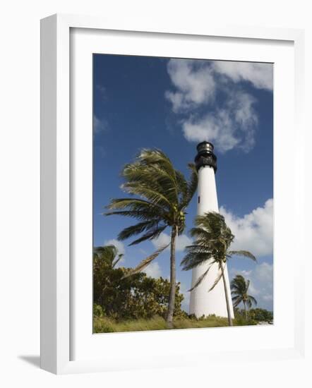 Cape Florida Lighthouse, Key Biscayne, Miami, Florida-Walter Bibikow-Framed Photographic Print