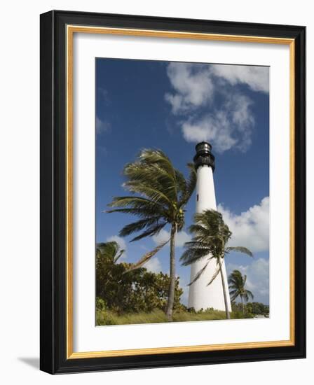 Cape Florida Lighthouse, Key Biscayne, Miami, Florida-Walter Bibikow-Framed Photographic Print