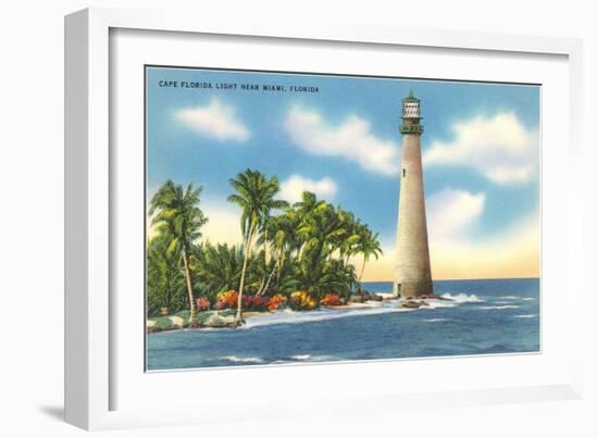 Cape Florida Lighthouse, Miami, Florida-null-Framed Art Print