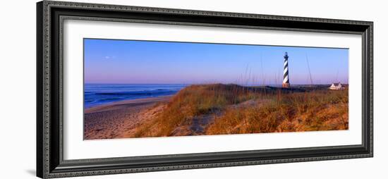 Cape Hatteras Lighthouse on the coast, Hatteras Island, Outer Banks, Buxton, North Carolina, USA-null-Framed Photographic Print