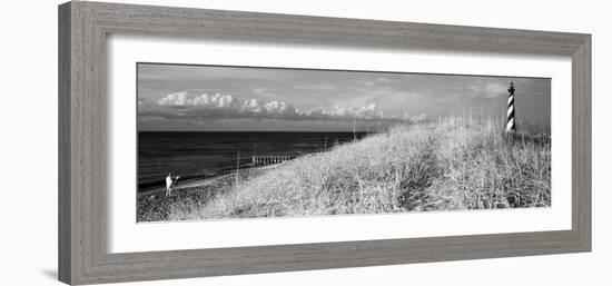 Cape Hatteras Lighthouse on the coast, Hatteras Island, Outer Banks, Buxton, North Carolina, USA-null-Framed Photographic Print