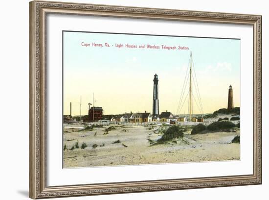 Cape Henry Lighthouses-null-Framed Art Print