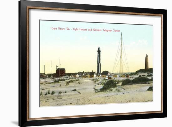 Cape Henry Lighthouses-null-Framed Art Print