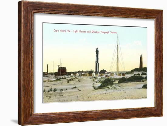 Cape Henry Lighthouses-null-Framed Art Print