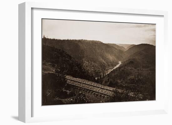 Cape Horn, C.P.R.R., Nevada County, California, about 1880-Carleton Watkins-Framed Art Print