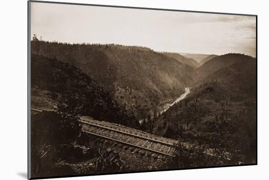 Cape Horn, C.P.R.R., Nevada County, California, about 1880-Carleton Watkins-Mounted Art Print