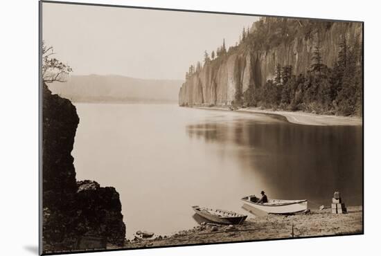 Cape Horn, Columbia River, Oregon, 1867-Carleton Watkins-Mounted Art Print