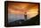 Cape Meares Lighthouse at golden hour, Tillamook County, Oregon, USA-Panoramic Images-Framed Premier Image Canvas