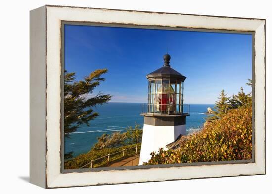 Cape Meares Lighthouse, from Cape Meares, Oregon, USA-Craig Tuttle-Framed Premier Image Canvas