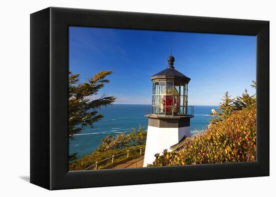 Cape Meares Lighthouse, from Cape Meares, Oregon, USA-Craig Tuttle-Framed Premier Image Canvas