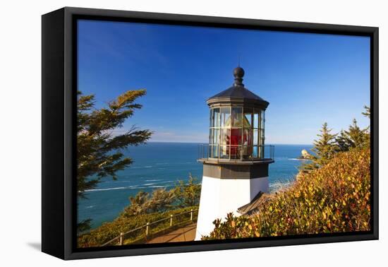 Cape Meares Lighthouse, from Cape Meares, Oregon, USA-Craig Tuttle-Framed Premier Image Canvas