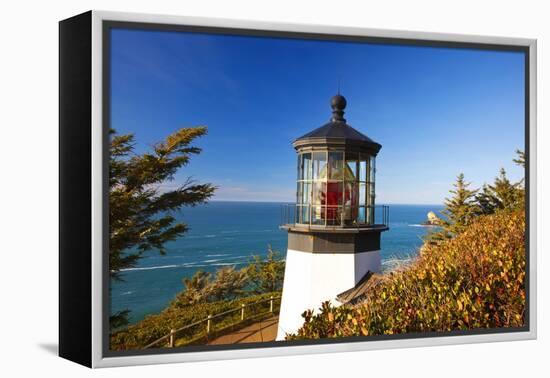 Cape Meares Lighthouse, from Cape Meares, Oregon, USA-Craig Tuttle-Framed Premier Image Canvas