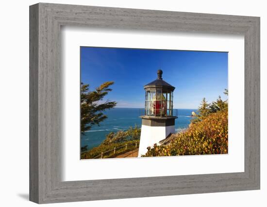 Cape Meares Lighthouse, from Cape Meares, Oregon, USA-Craig Tuttle-Framed Photographic Print
