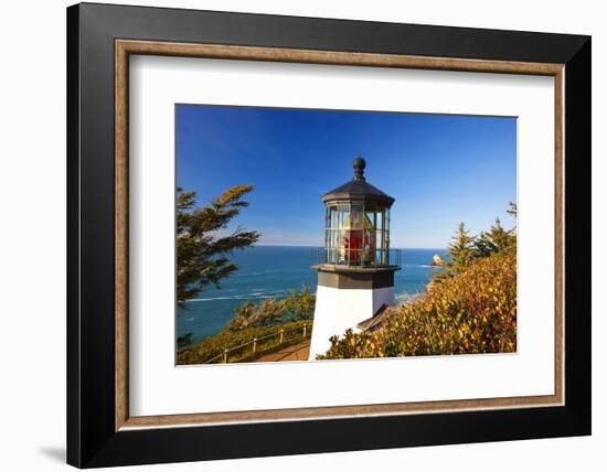 Cape Meares Lighthouse, from Cape Meares, Oregon, USA-Craig Tuttle-Framed Photographic Print