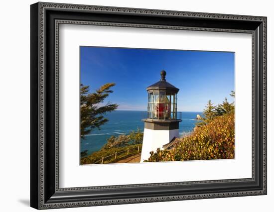 Cape Meares Lighthouse, from Cape Meares, Oregon, USA-Craig Tuttle-Framed Photographic Print