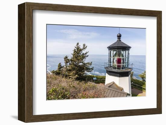 Cape Meares, Oregon, USA. Cape Meares lighthouse on the Oregon coast.-Emily Wilson-Framed Photographic Print