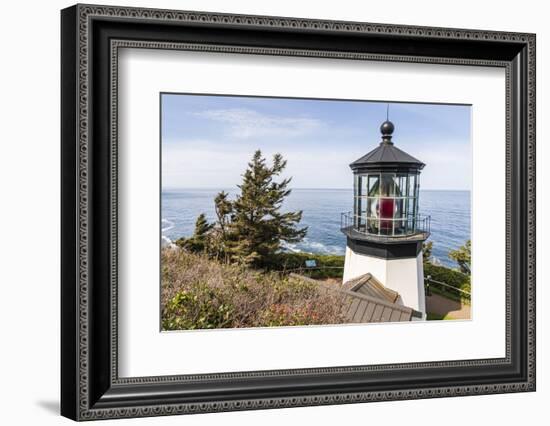 Cape Meares, Oregon, USA. Cape Meares lighthouse on the Oregon coast.-Emily Wilson-Framed Photographic Print