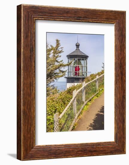 Cape Meares, Oregon, USA. Cape Meares lighthouse on the Oregon coast.-Emily Wilson-Framed Photographic Print