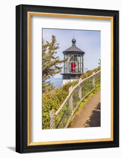 Cape Meares, Oregon, USA. Cape Meares lighthouse on the Oregon coast.-Emily Wilson-Framed Photographic Print