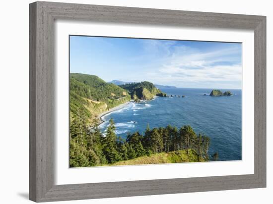 Cape Mears Along The Oregon Coast-Justin Bailie-Framed Photographic Print