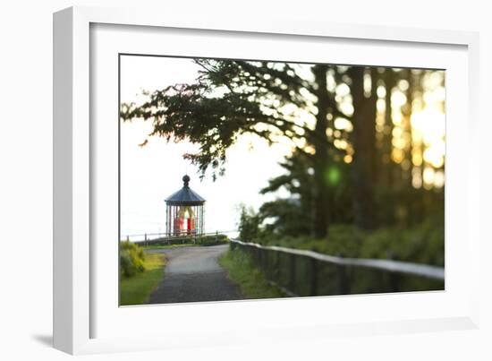 Cape Mears Lighthouse Along The Oregon Coast-Justin Bailie-Framed Photographic Print