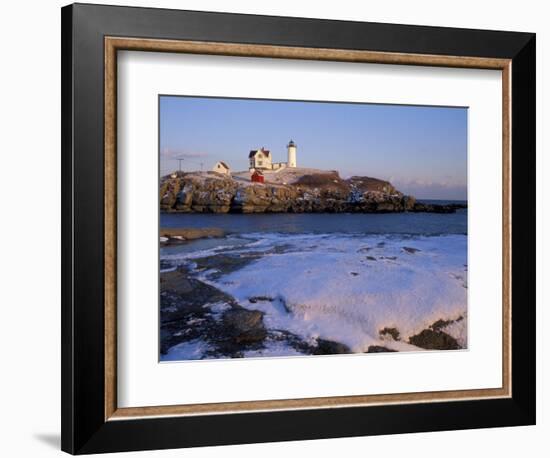 Cape Neddick Lighthouse, The Nubble, Maine, USA-Jerry & Marcy Monkman-Framed Photographic Print